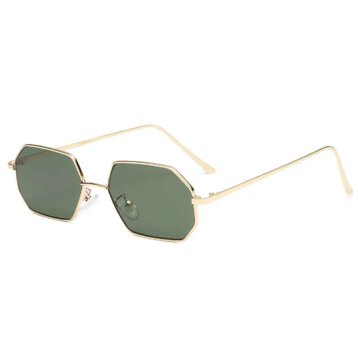 نظارات شمسية حسب الطلب 2022 العصرية . Custom Sunglasses 2022 Fashion Metal Hexagon Sun