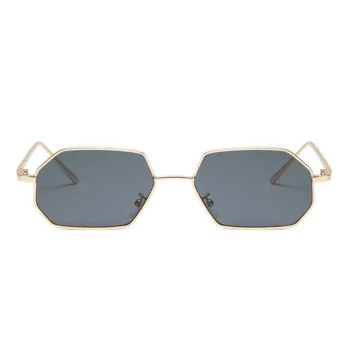 نظارات شمسية حسب الطلب 2022 العصرية . Custom Sunglasses 2022 Fashion Metal Hexagon Sun
