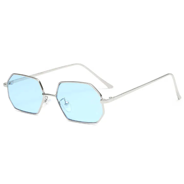 نظارات شمسية حسب الطلب 2022 العصرية . Custom Sunglasses 2022 Fashion Metal Hexagon Sun