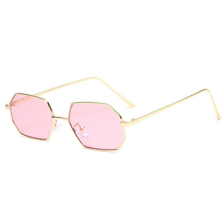 نظارات شمسية حسب الطلب 2022 العصرية . Custom Sunglasses 2022 Fashion Metal Hexagon Sun