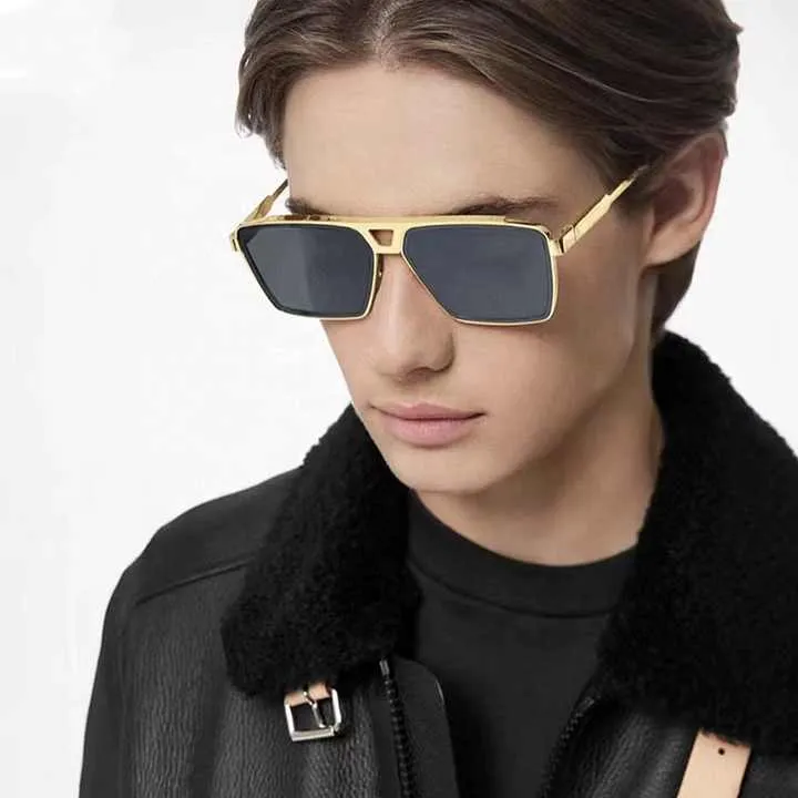 نظارات شمسية رجالية فاخرة عالية الجودة بعلام . Luxury Brand Steampunk Men's Sunglasses High
