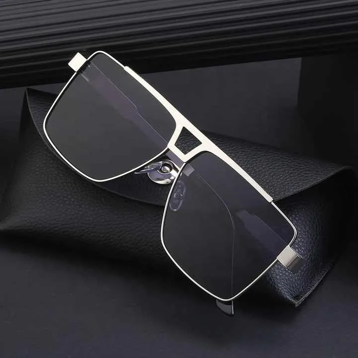 نظارات شمسية رجالية فاخرة عالية الجودة بعلام . Luxury Brand Steampunk Men's Sunglasses High