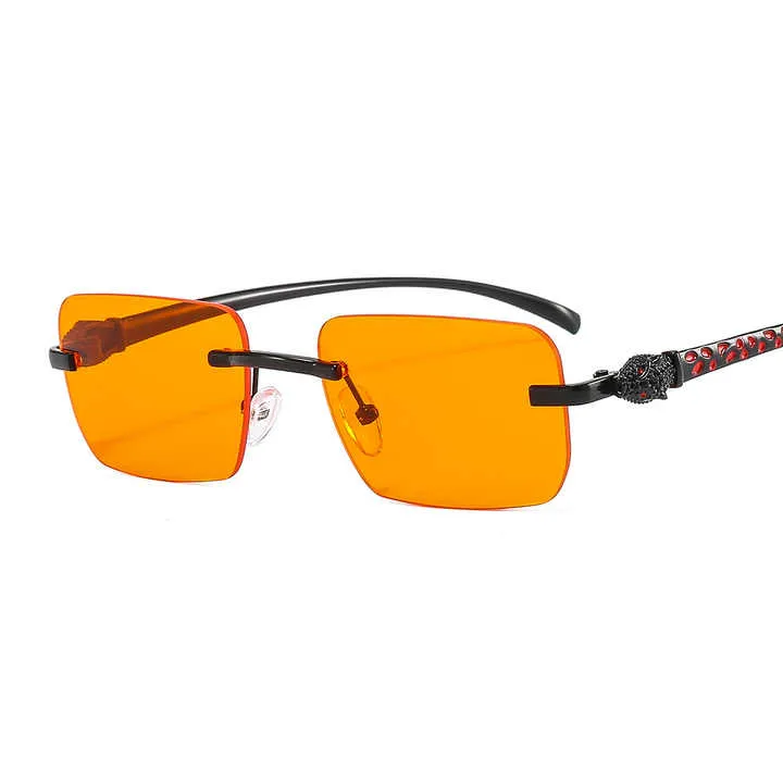 فريدة من نوعها سبيكة ليوبارد الساق الفاخرة . Unique Alloy Leopard Leg Luxury Brand Sunglasses Men