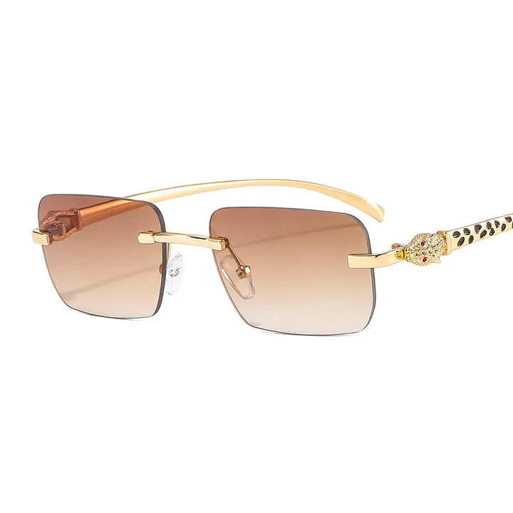 فريدة من نوعها سبيكة ليوبارد الساق الفاخرة . Unique Alloy Leopard Leg Luxury Brand Sunglasses Men