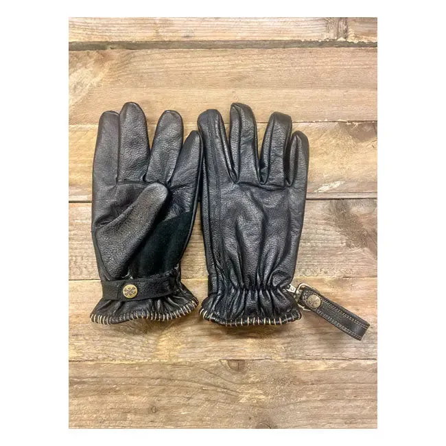 13 And A Half Magazine Loud Ride Leather Gloves Black