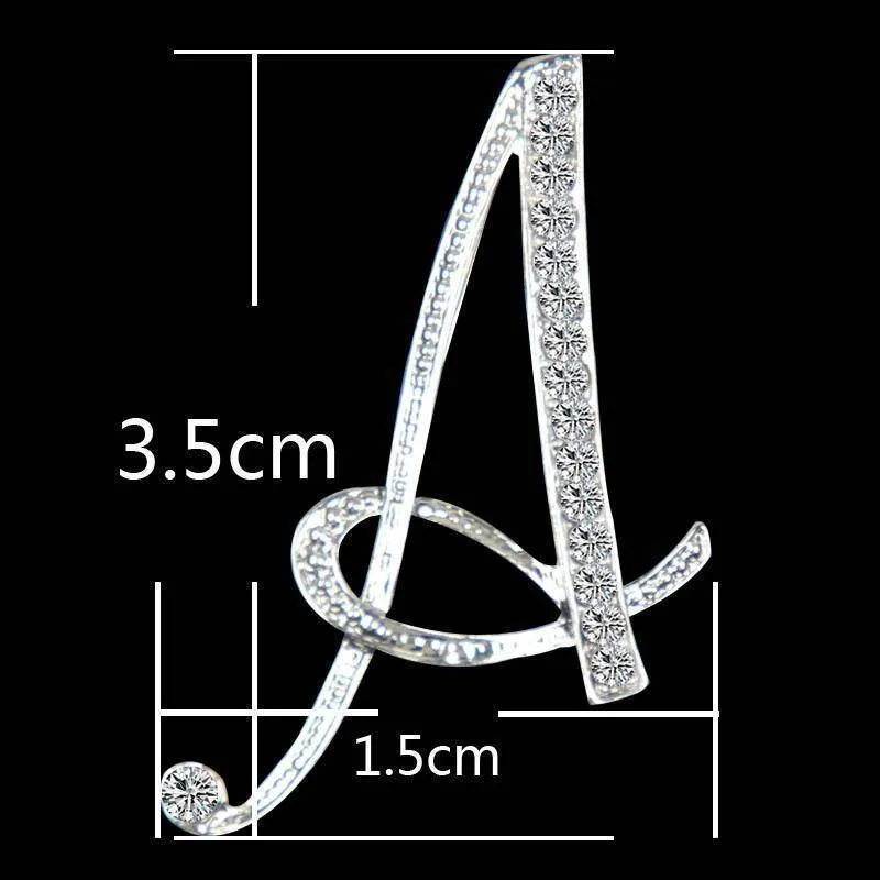 A-S, 26 Letters Silver Stud Earrings