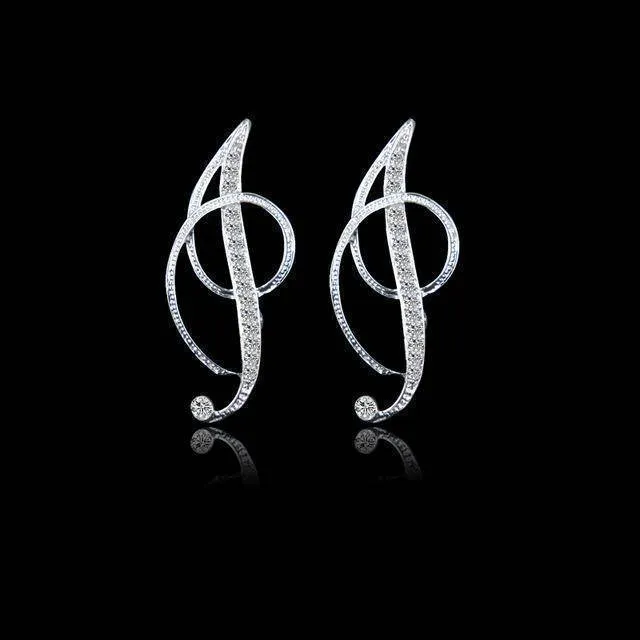 A-S, 26 Letters Silver Stud Earrings