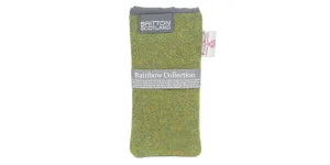 Amy Britton Rainbow Harris Tweed Moss Green Soft Case