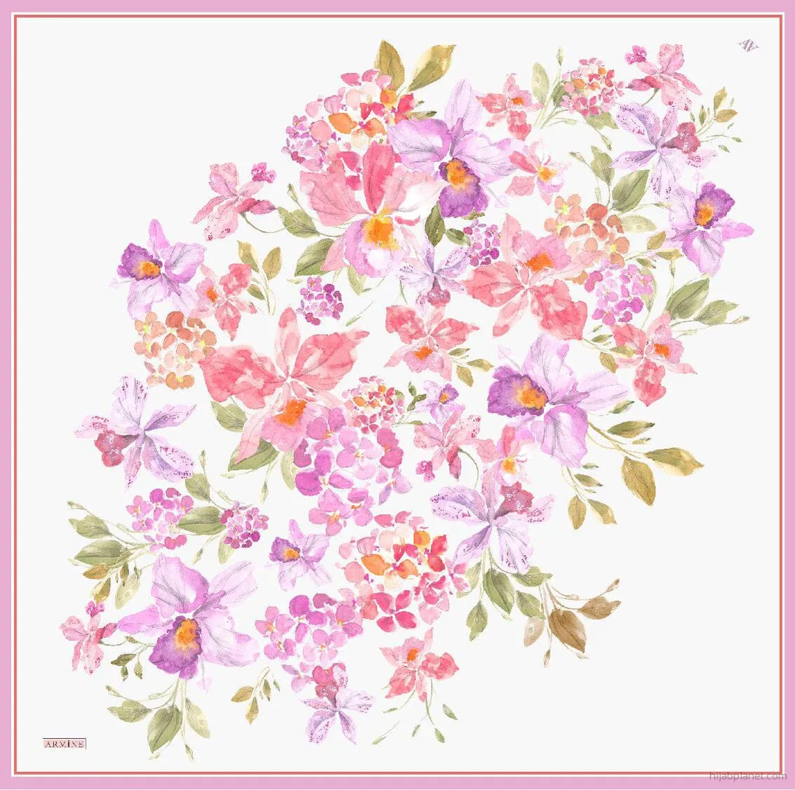 Armine Fior Floral Silk Scarf #9