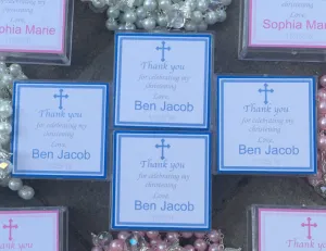 Baptism favor/ 30pcs Boxes w/Keychains/acrylic Box and KEYCHAIN favors/ Favor Box/Rosario/Communion  boda  Confirmation, baptism favors