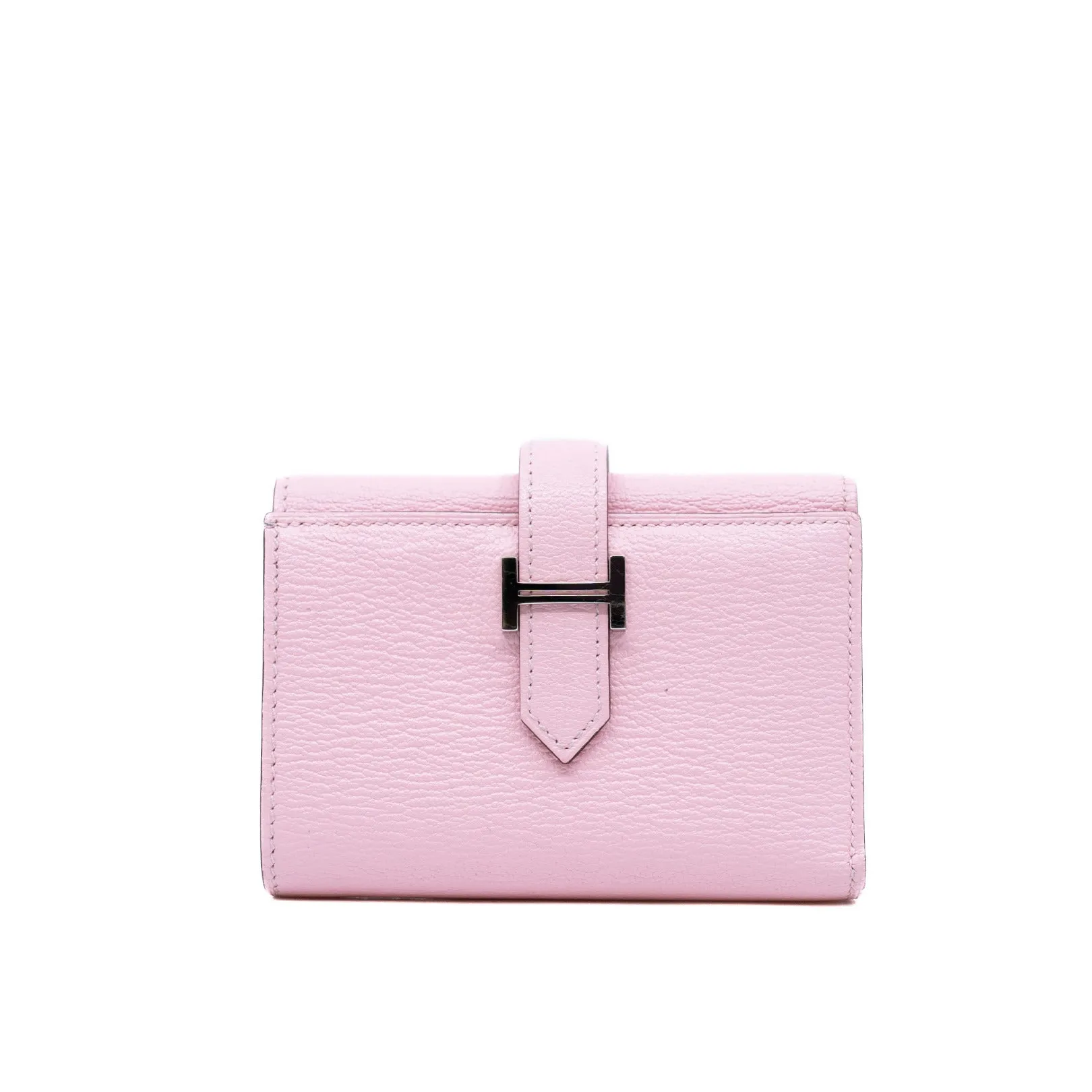 Bearn  tri-fold compact wallet in goat sakura  phw Z stamp