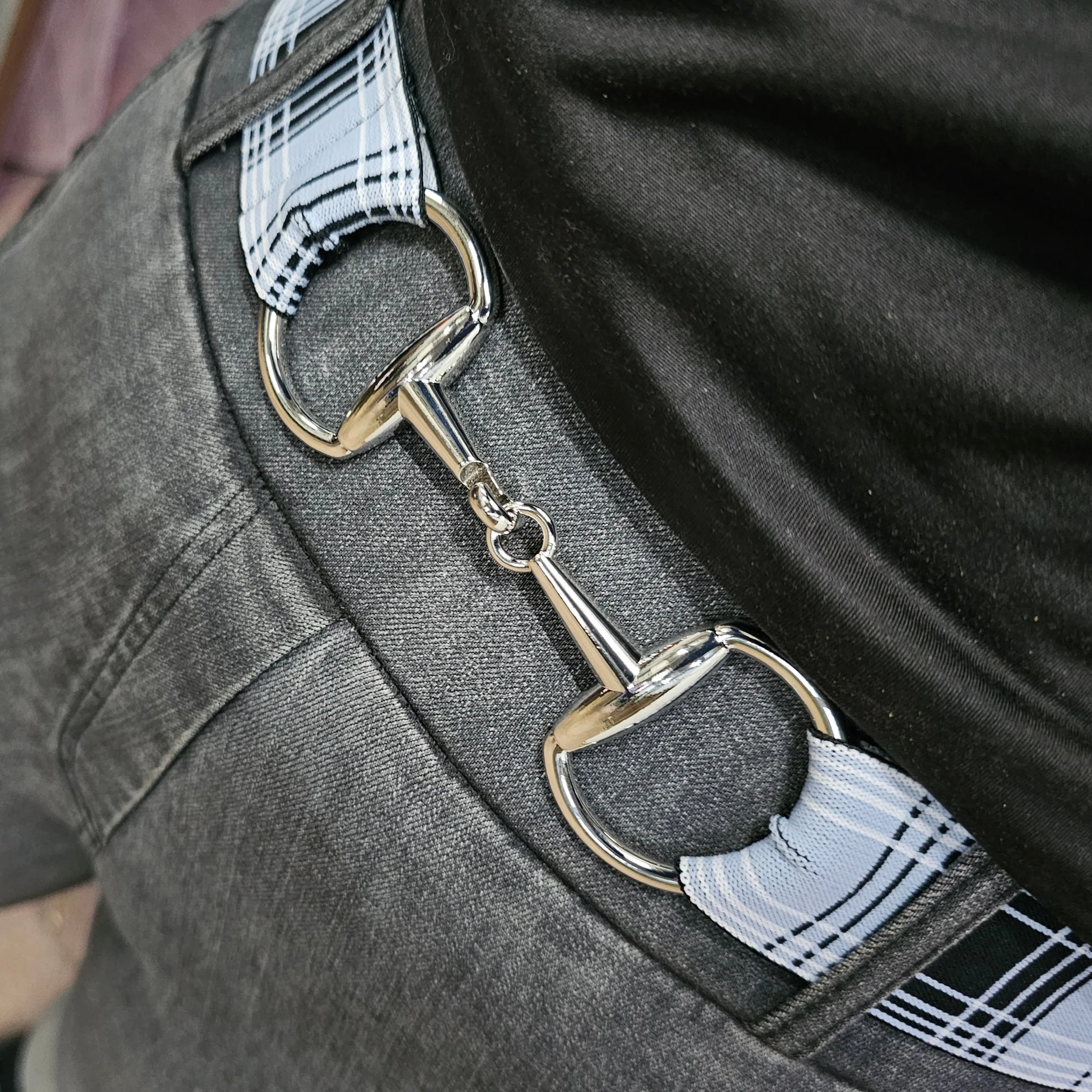 Beci Snaffle Belt - Grey/black Tart