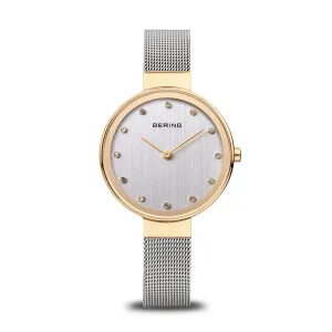 Bering Classic Stainless Steel Mesh Large Case Ladies Watch