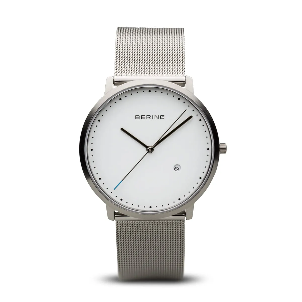 Bering Classic Stainless Steel Mesh Watch with Long Second Sweep