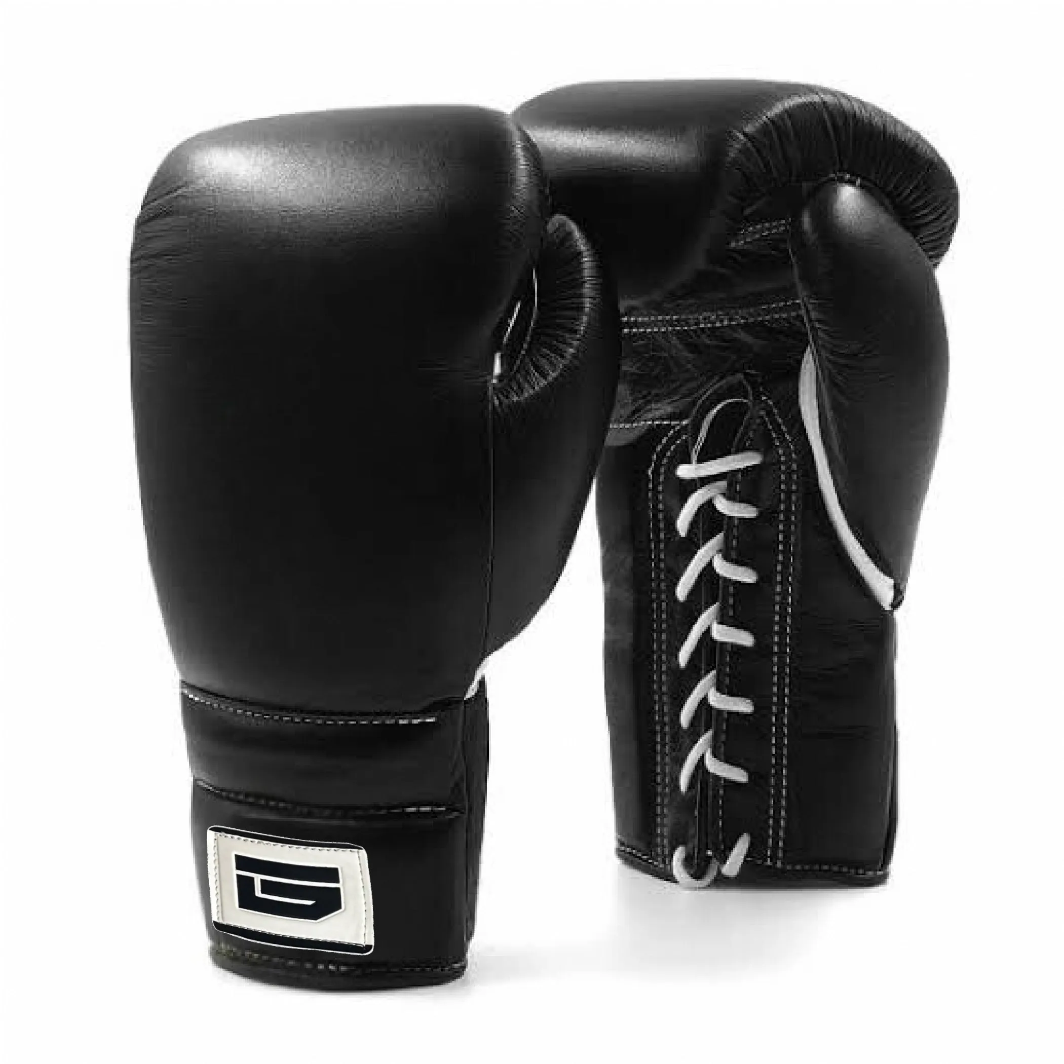 Black Timeless Laced Boxing Gloves
