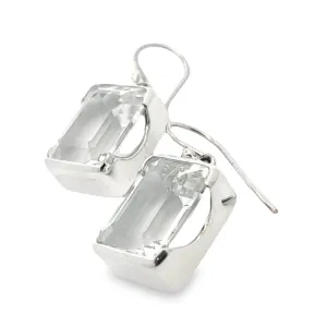 Bold White Topaz Earrings