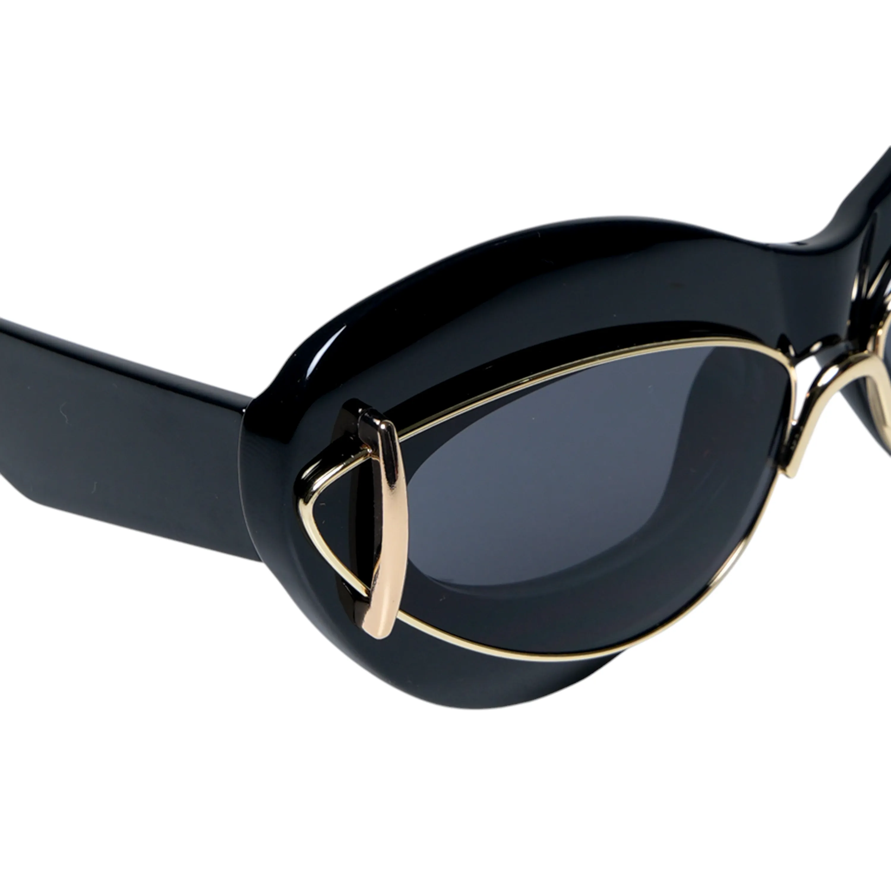 Chokore Urban Flare Cat - Eye Sunglasses (Black)