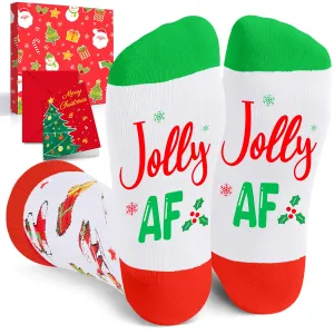 Christmas Gifts Stocking Socks for Women - Christmas Secret Santa Socks for Men, Xmas Stocking Stuffers for Mom Dad