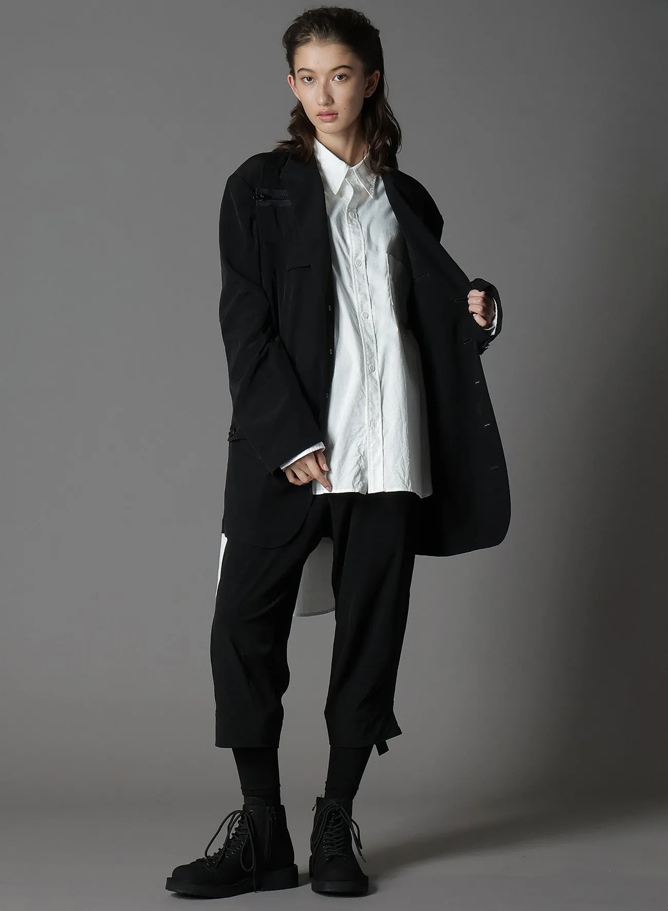 CREPE DE CHINE HEM BELT PANTS
