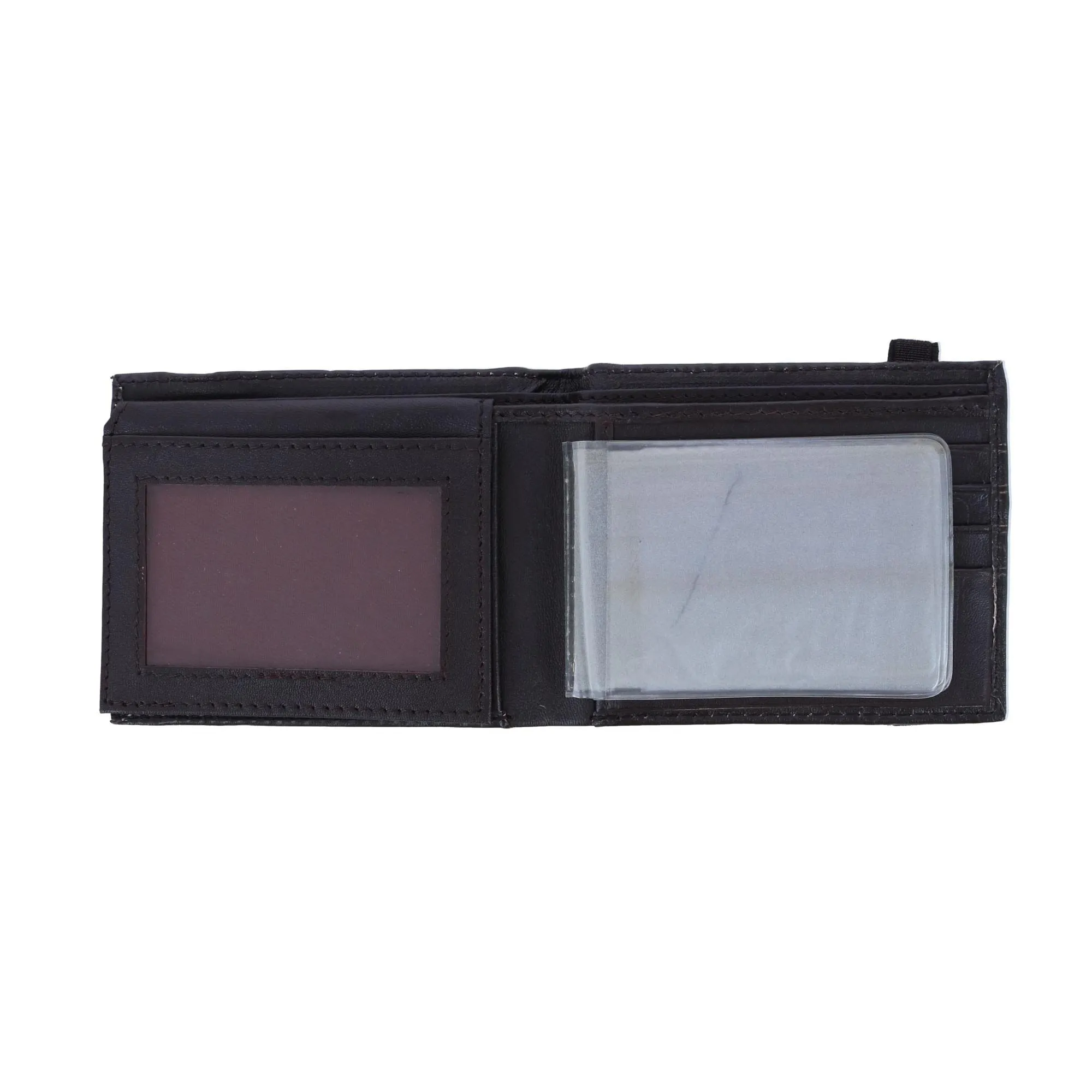 CTM® Men's Bifold Wallet with Elastic Keeper Strap