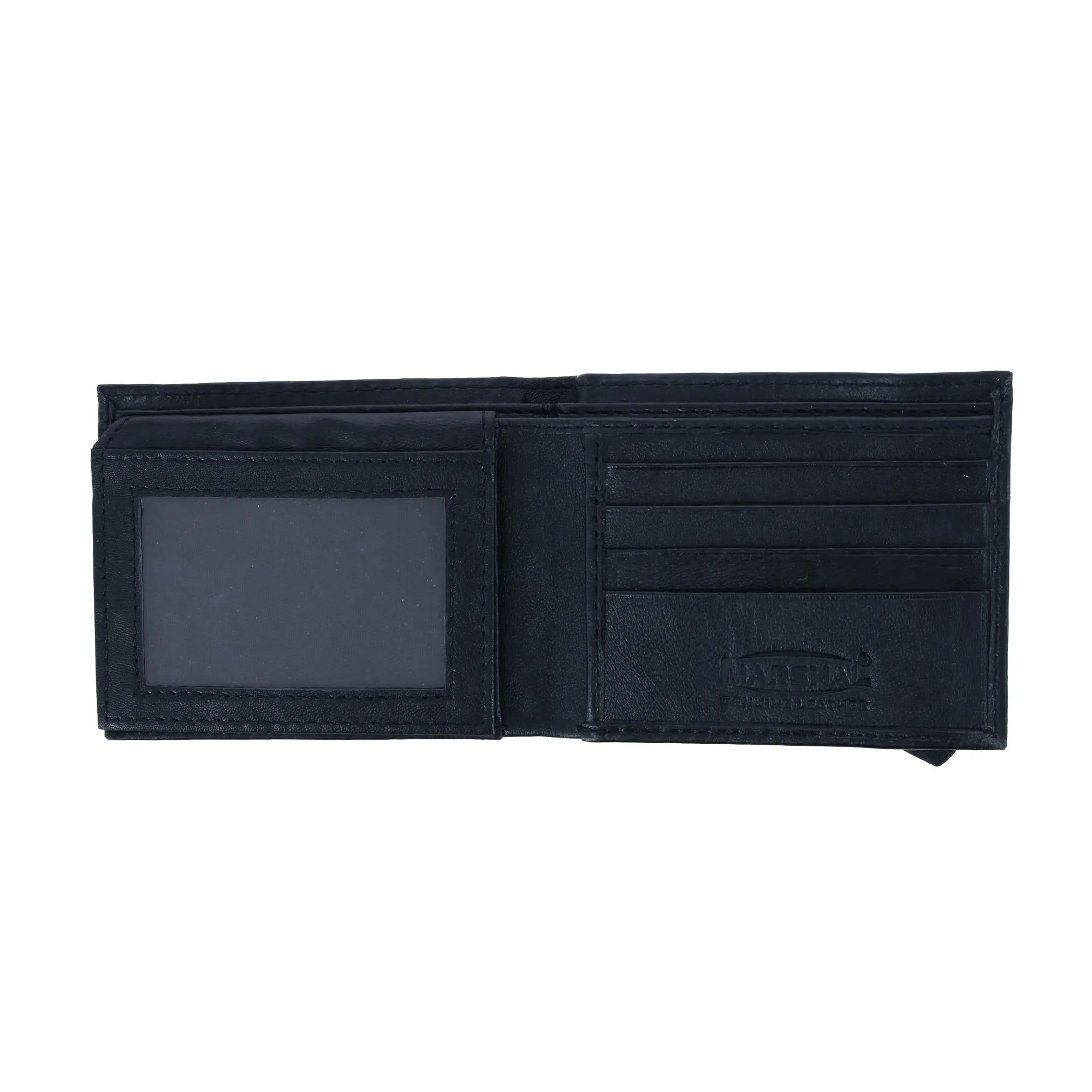 CTM® Men's Bifold Wallet with Elastic Keeper Strap