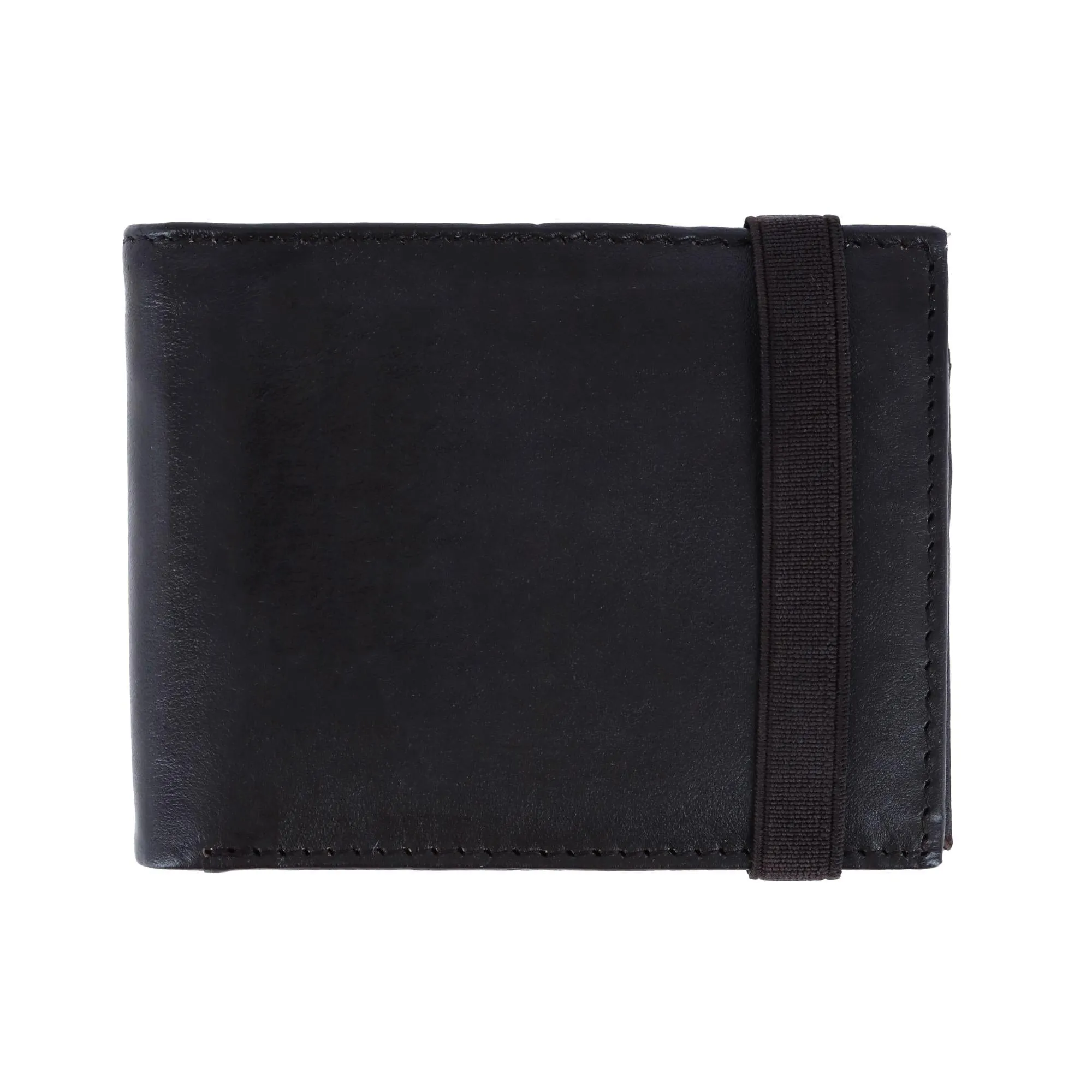 CTM® Men's Bifold Wallet with Elastic Keeper Strap