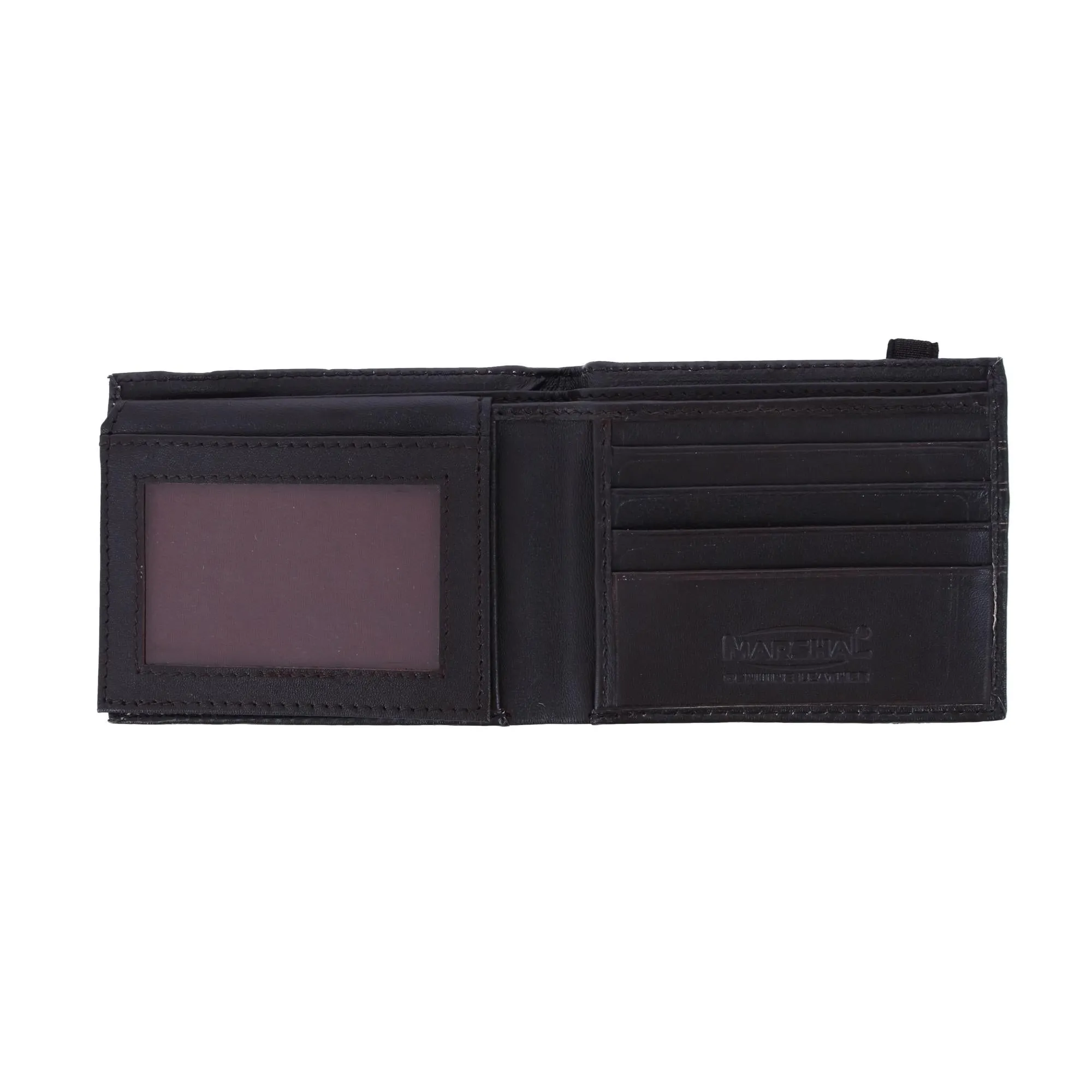 CTM® Men's Bifold Wallet with Elastic Keeper Strap