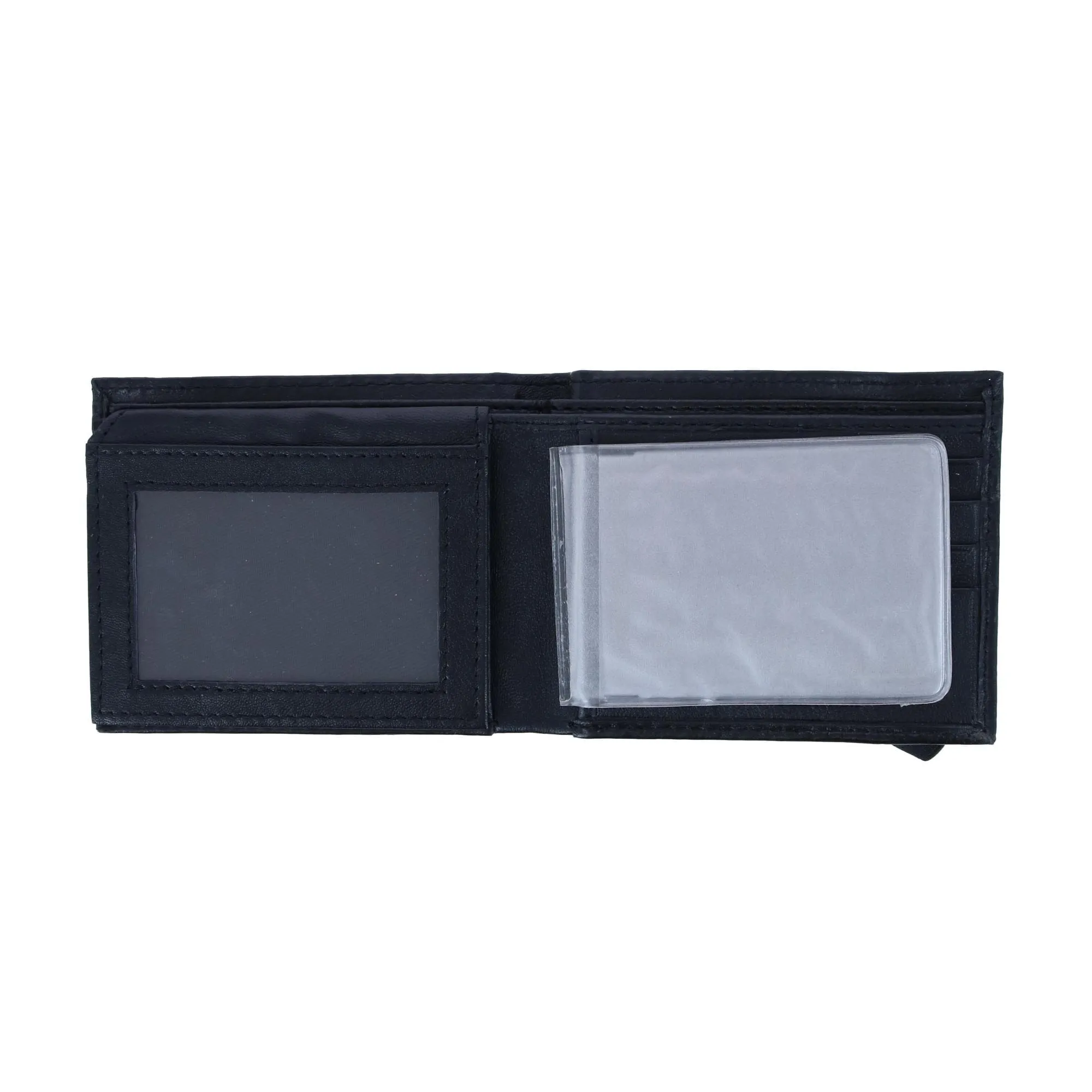 CTM® Men's Bifold Wallet with Elastic Keeper Strap