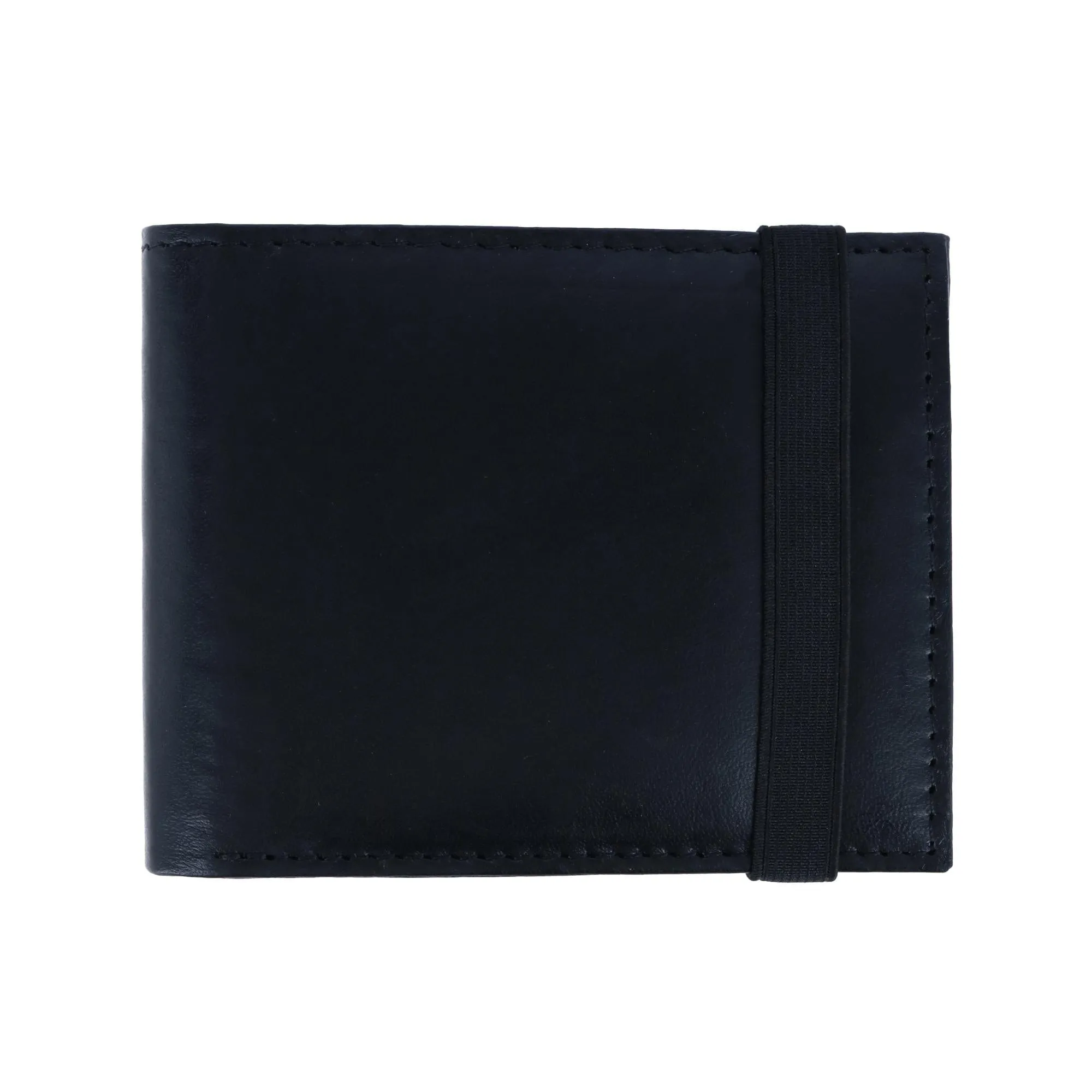 CTM® Men's Bifold Wallet with Elastic Keeper Strap