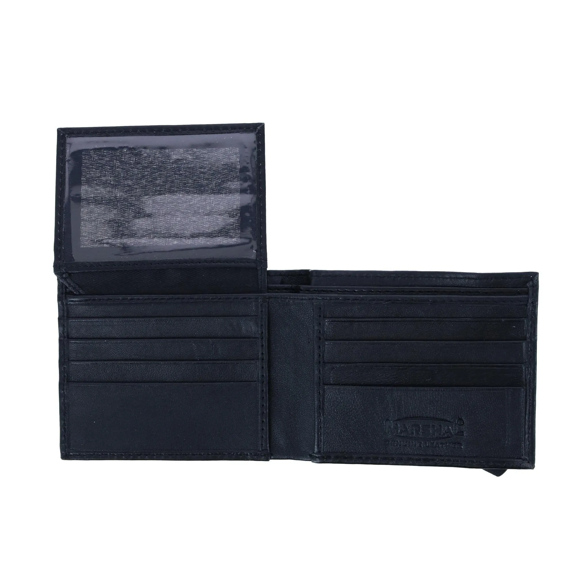 CTM® Men's Bifold Wallet with Elastic Keeper Strap