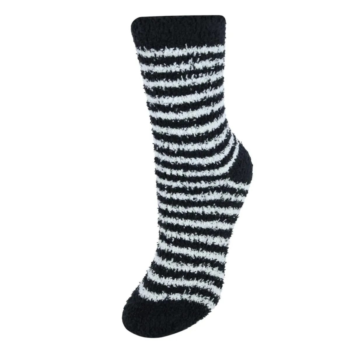 CTM® Women's Fuzzy and Cozy Pattern Socks (Pack of 3)