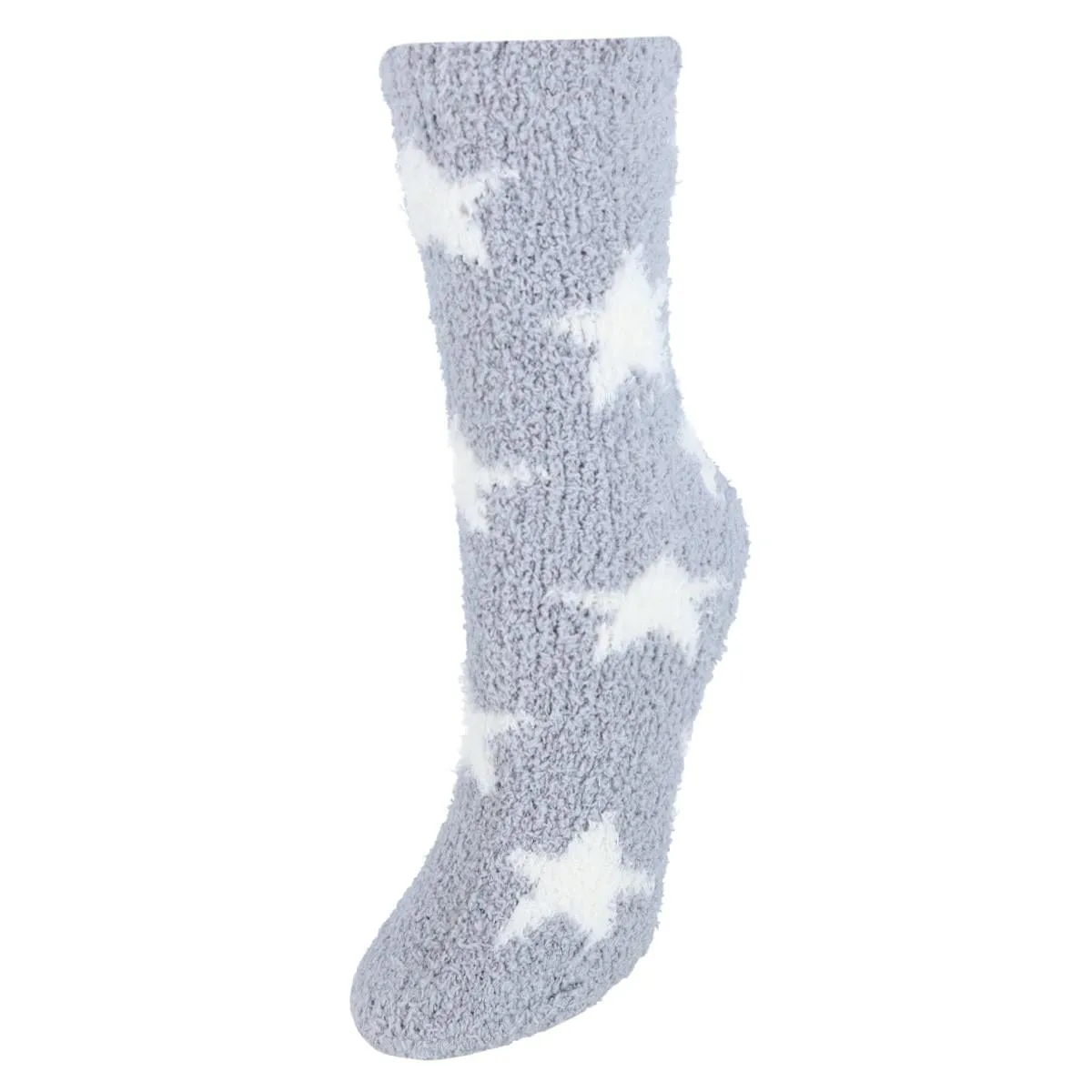 CTM® Women's Fuzzy and Cozy Pattern Socks (Pack of 3)
