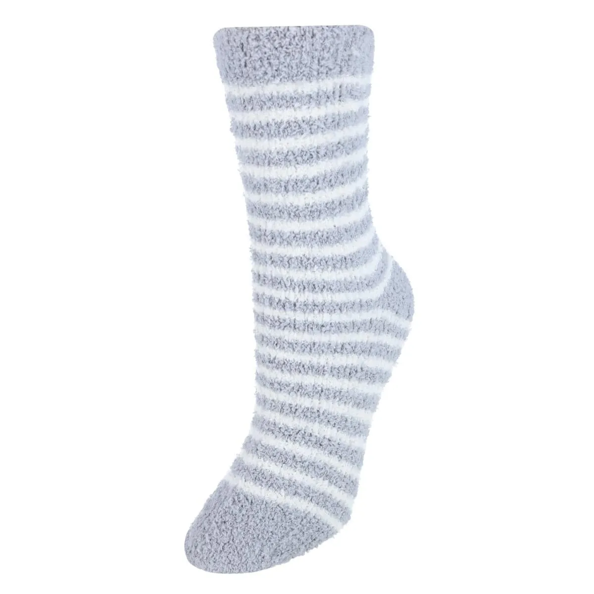 CTM® Women's Fuzzy and Cozy Pattern Socks (Pack of 3)