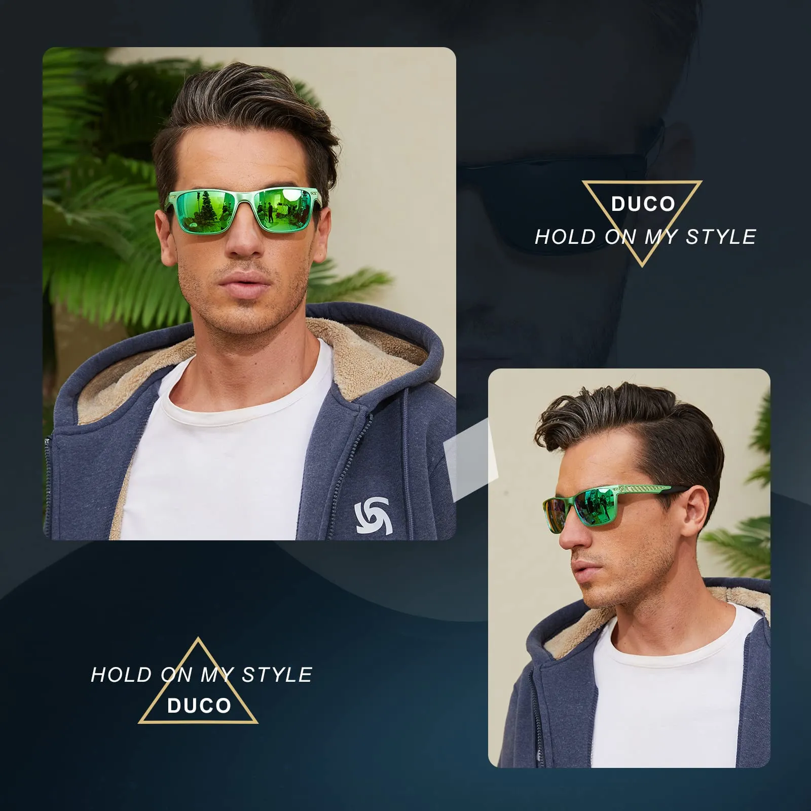 DUCO Polarized Sunglasses Sports Shades 100%UV Protection 8207