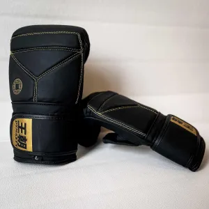 Dynasty Diamond Pro Old School Boxing Bag Gloves (Matte Black)