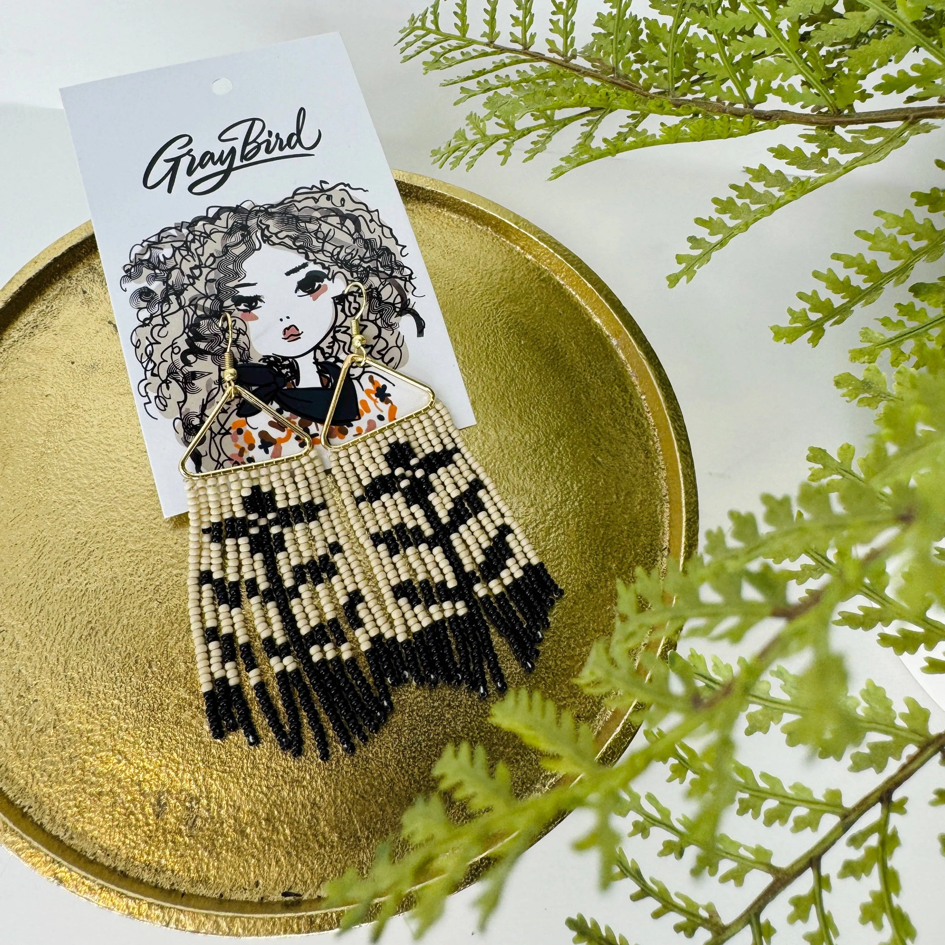 Eleanor Swedish-Inspired Folk Floral Seed Bead Earrings