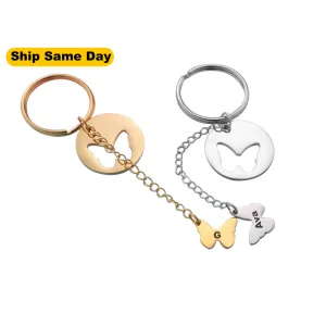 Engraved Butterfly Name Keychain KCK 24
