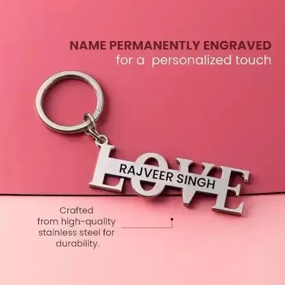 Express Your Love: Personalized Metal Keychain for Valentine's Day