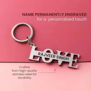 Express Your Love: Personalized Metal Keychain for Valentine's Day