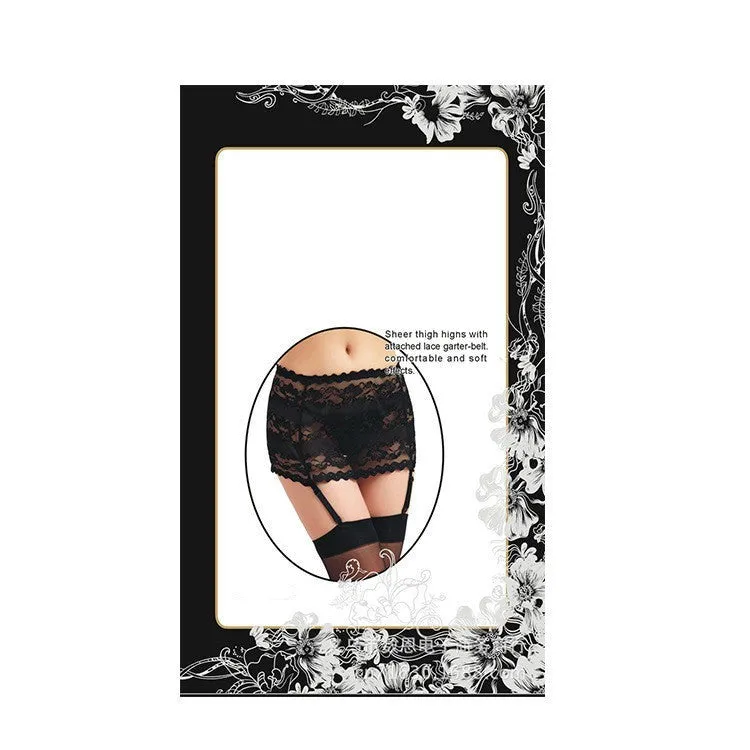 Floral Mesh Lace Garter Suspenders Belts