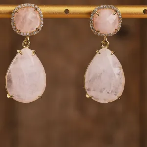 Gemstone Teardrop Earrings