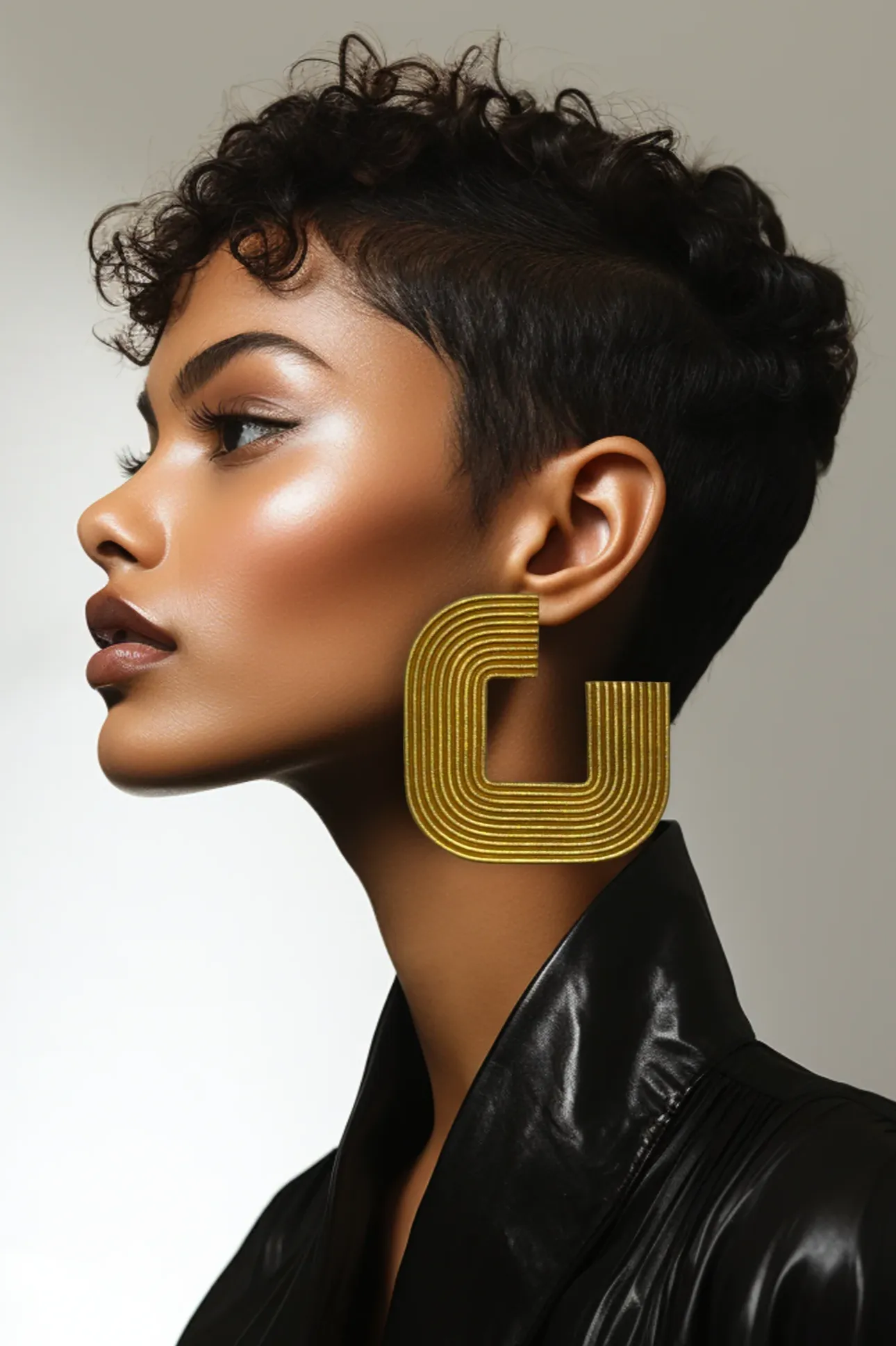 Geo C-Square Earring