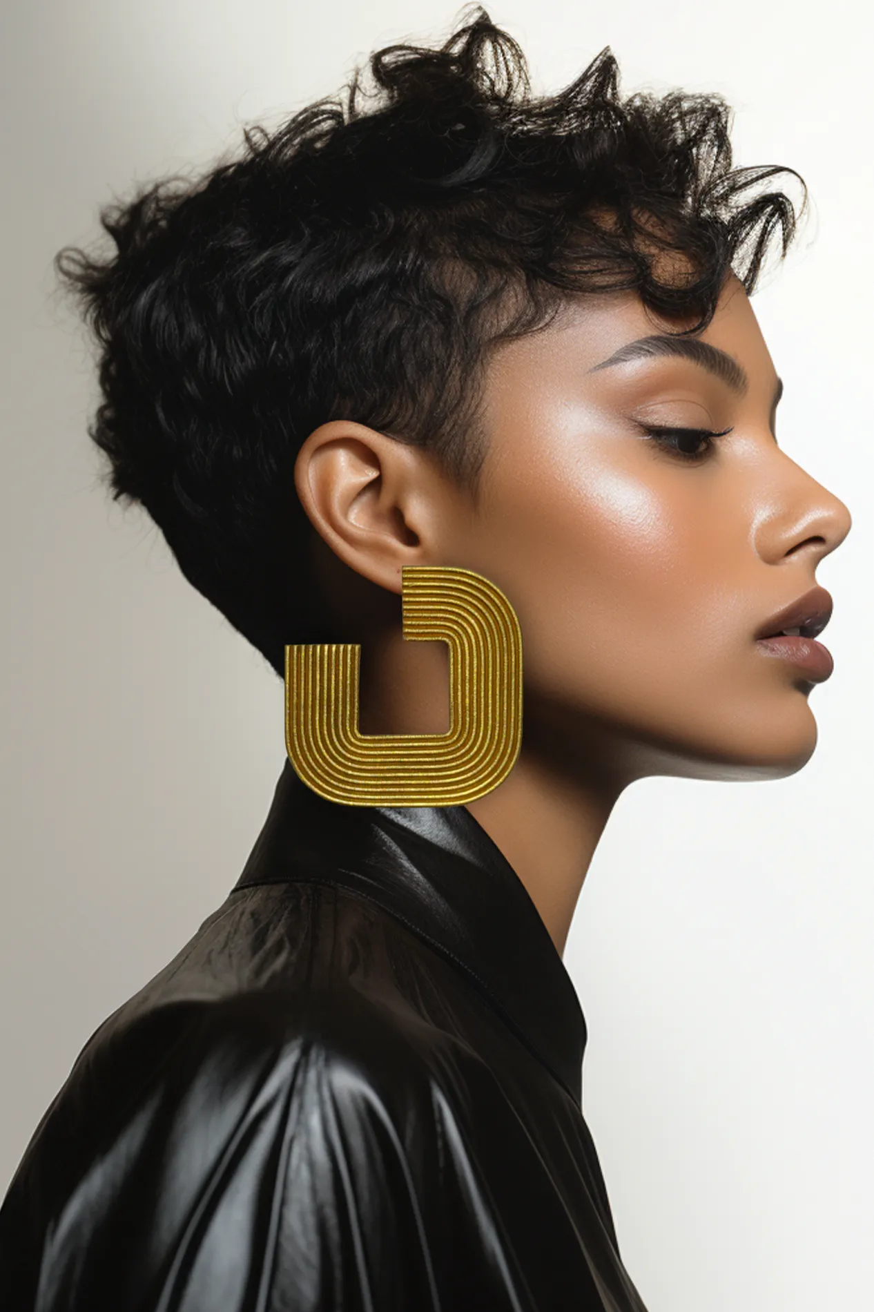 Geo C-Square Earring