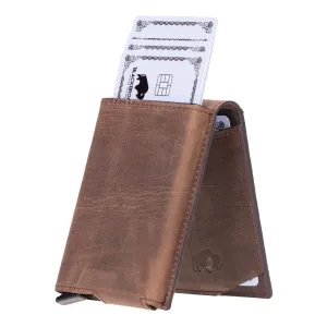 Grant Card Holder Wallet, Distressed Coffee
