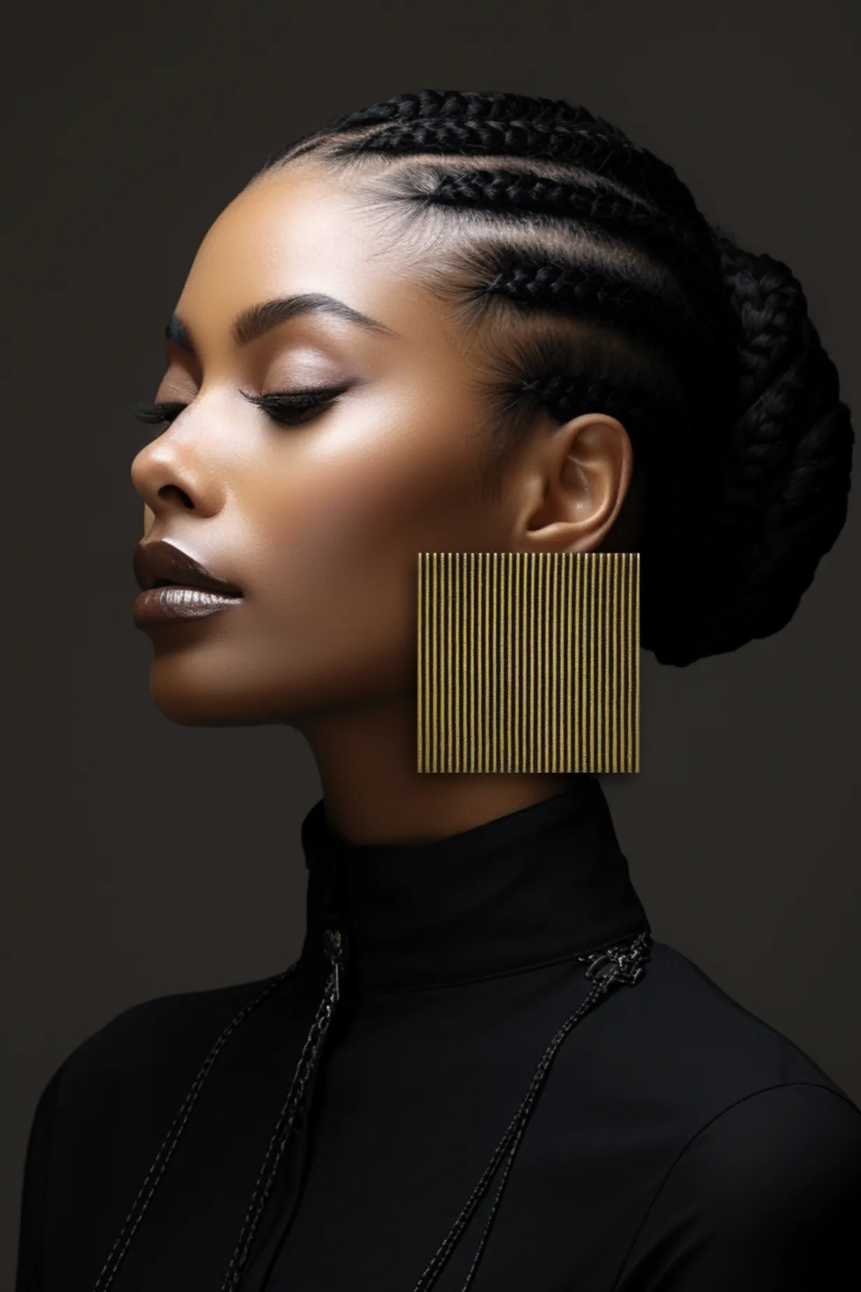Grid Square Earring