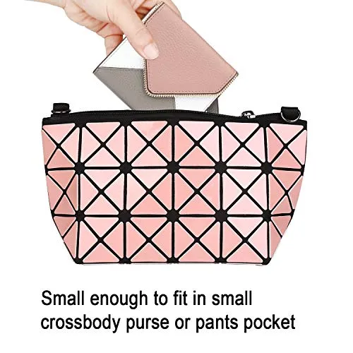 Lavemi RFID Blocking Small Compact Leather Wallets Credit Card Holder Case for Women(Envelope Dark Pink)