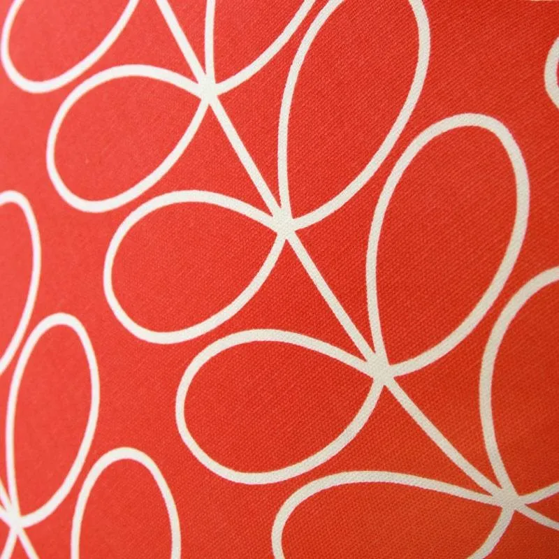 Linear Stem in tomato red Fabric
