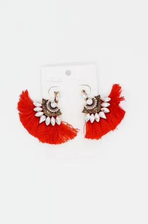 Natalia Tassel   Rhinestone Earrings - Final Sale