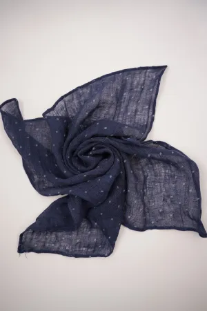 Navy Dot Neck Scarf