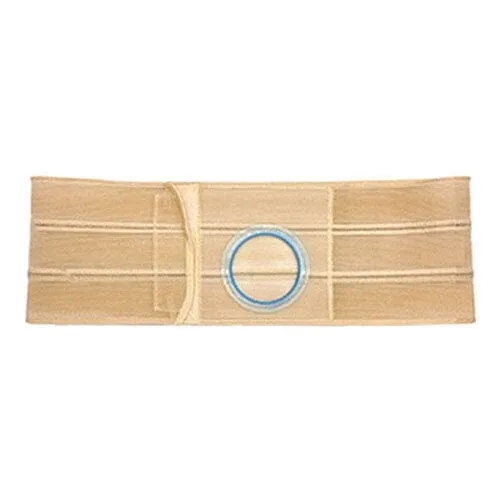 Nu-Hope Support Belt, Original Flat Panel, 3-1/2'' Stoma, 6'' Wide, Left, 1'' From Bottom, Large (36'' to 41'' Waist), Beige